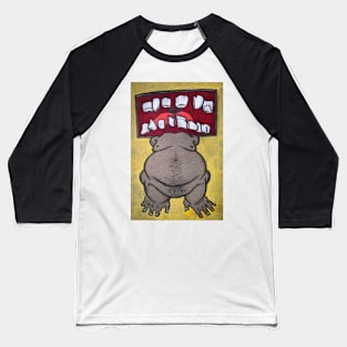 Fat Body Big Teeth Monster Baseball T-Shirt